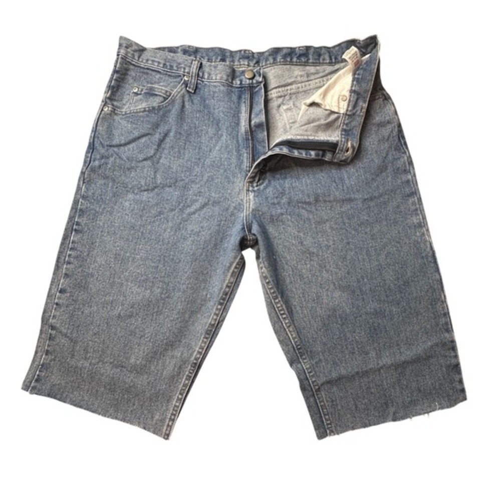 Wrangler Jorts Mens 38 Jean Shorts Blue Denim Baggy Skater Cut Off Y2K 97601SB